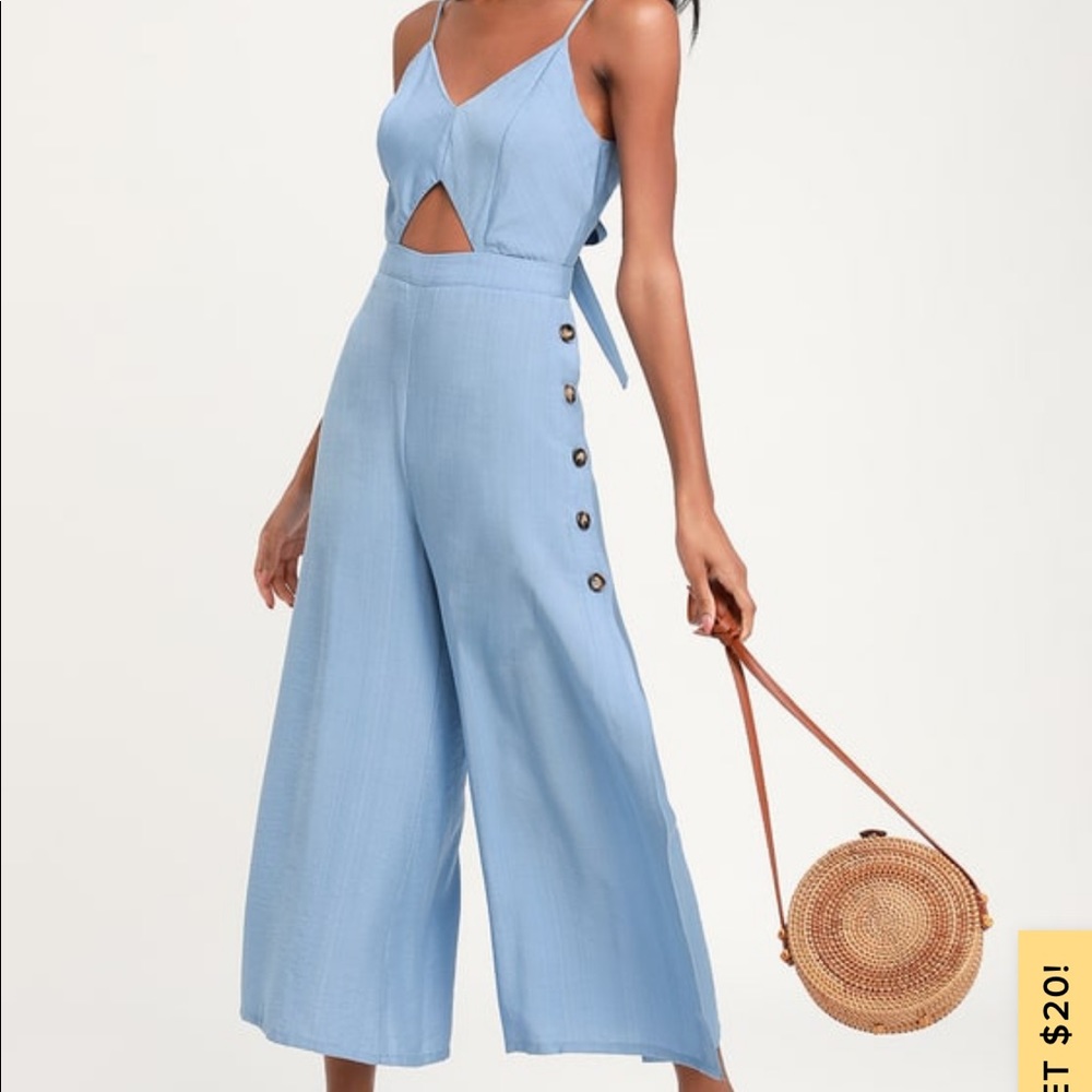 🆕Imagine That Tie-Back Cutout Culotte Jumpsuit